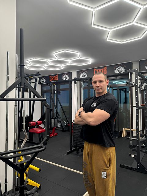 Simone Biancolin, head coach di Crab Building System, in sala pesi